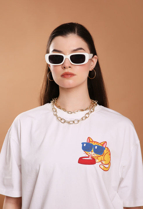 Chillin’ Like No One’s Watching Women Oversized Tee